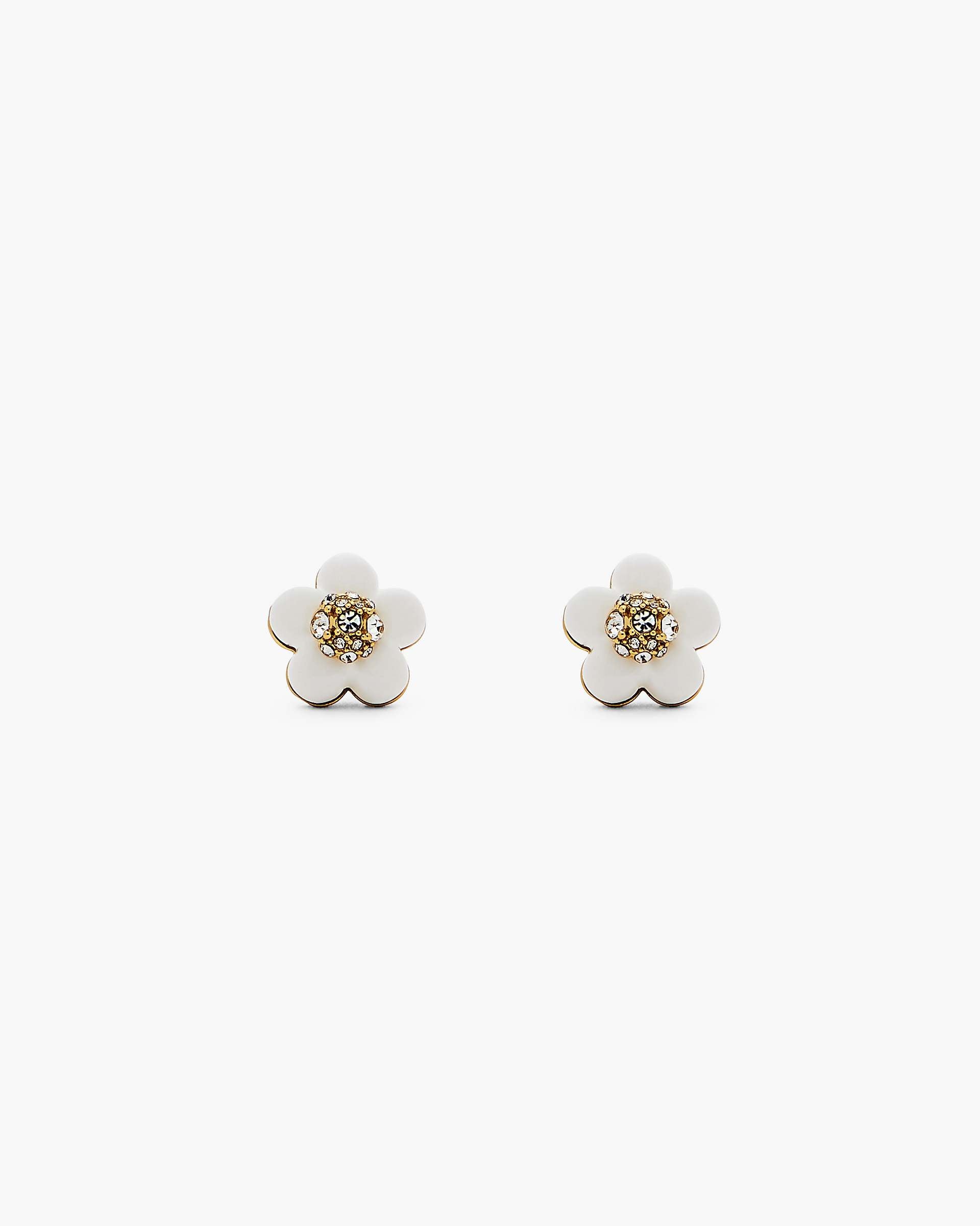 The Daisy Stud Earrings - Gold/White | Marc Jacobs on sale