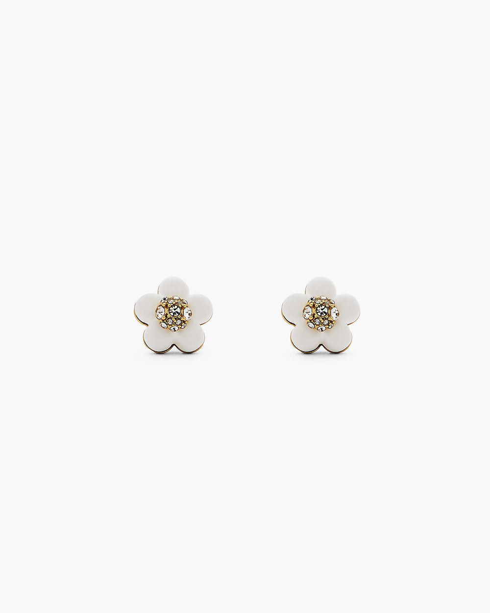 The Daisy Stud Earrings - Gold/White | Marc Jacobs on sale