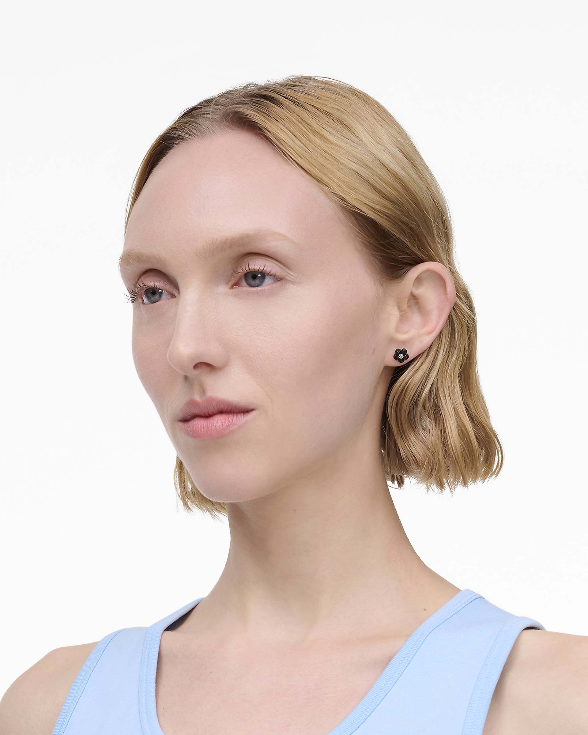 The Daisy Pave Earrings - Black/Crystal | Marc Jacobs US