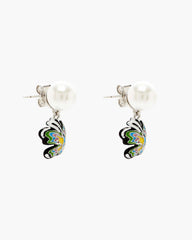 Hattie Stewart X Marc Jacobs Butterfly Pearl Earrings - Silver/Multi | Marc Jacobs discount