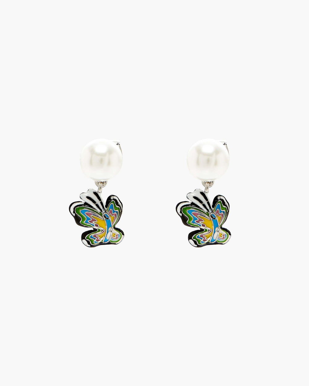 Hattie Stewart X Marc Jacobs Butterfly Pearl Earrings - Silver/Multi | Marc Jacobs discount