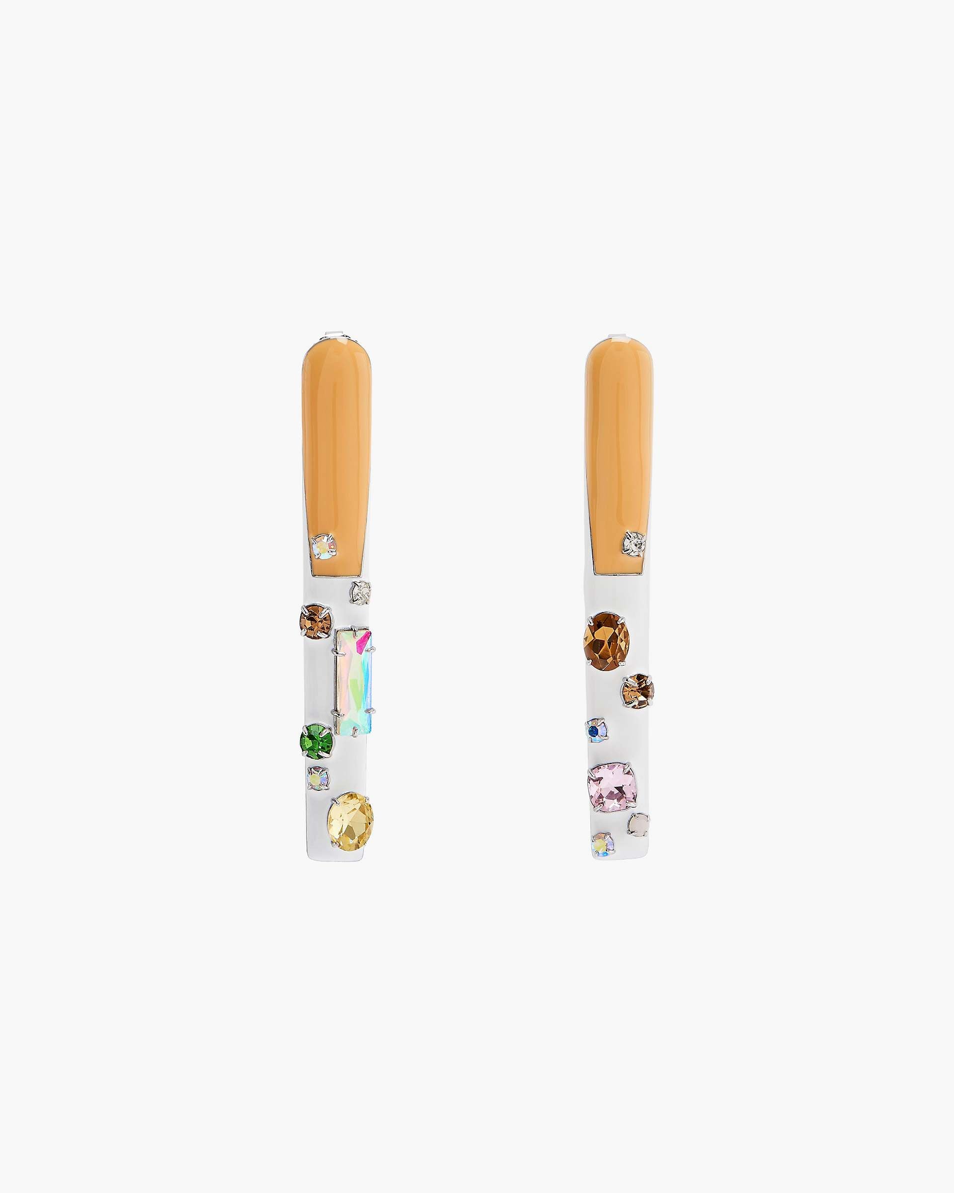 The Marc Nails Statement Earrings - Silver/Multi | Marc Jacobs US