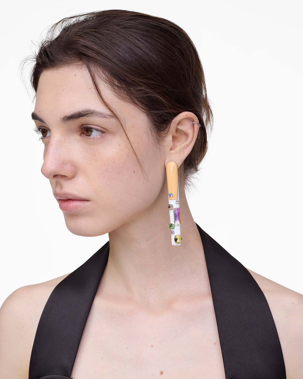 The Marc Nails Statement Earrings - Silver/Multi | Marc Jacobs US