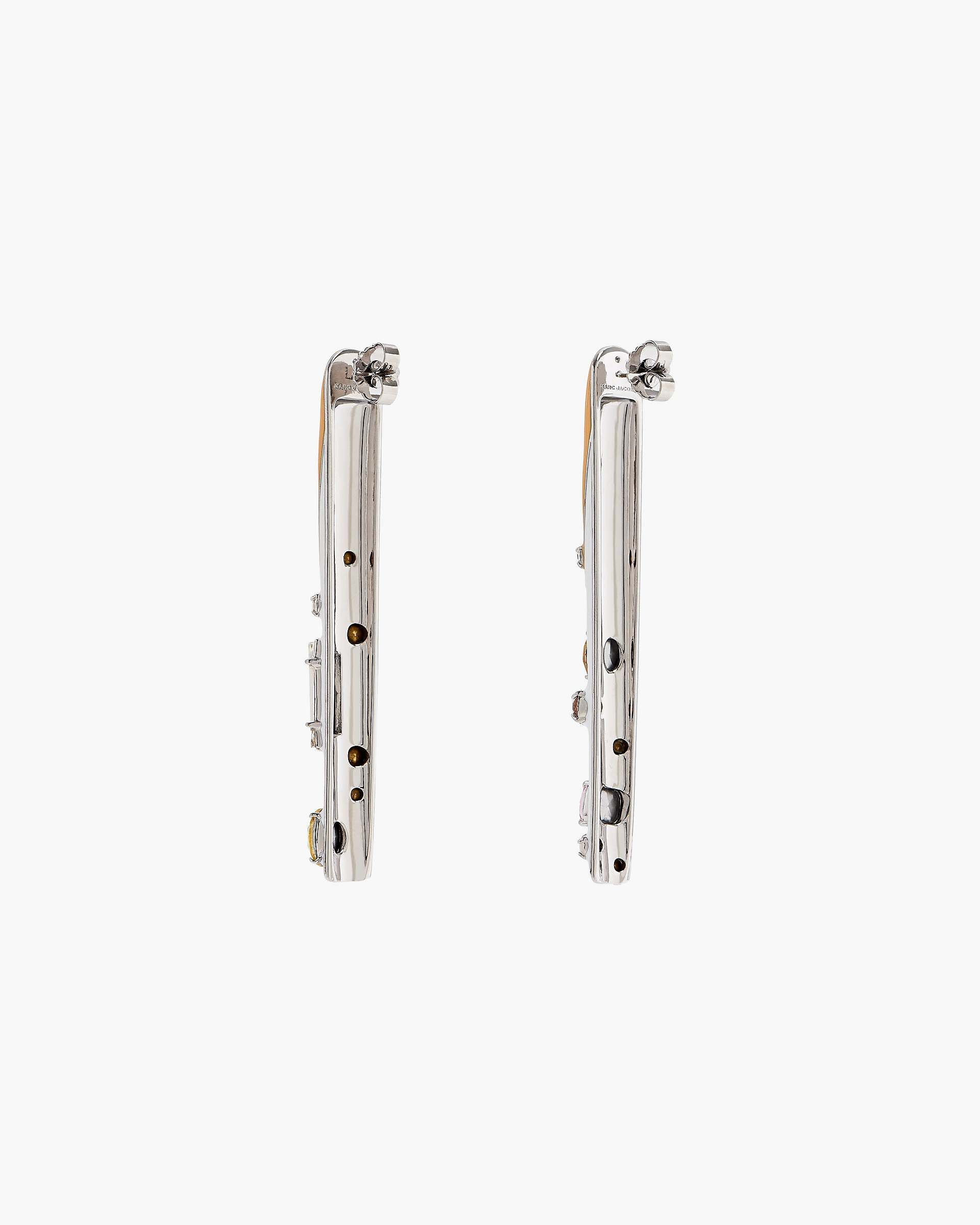 The Marc Nails Statement Earrings - Silver/Multi | Marc Jacobs US