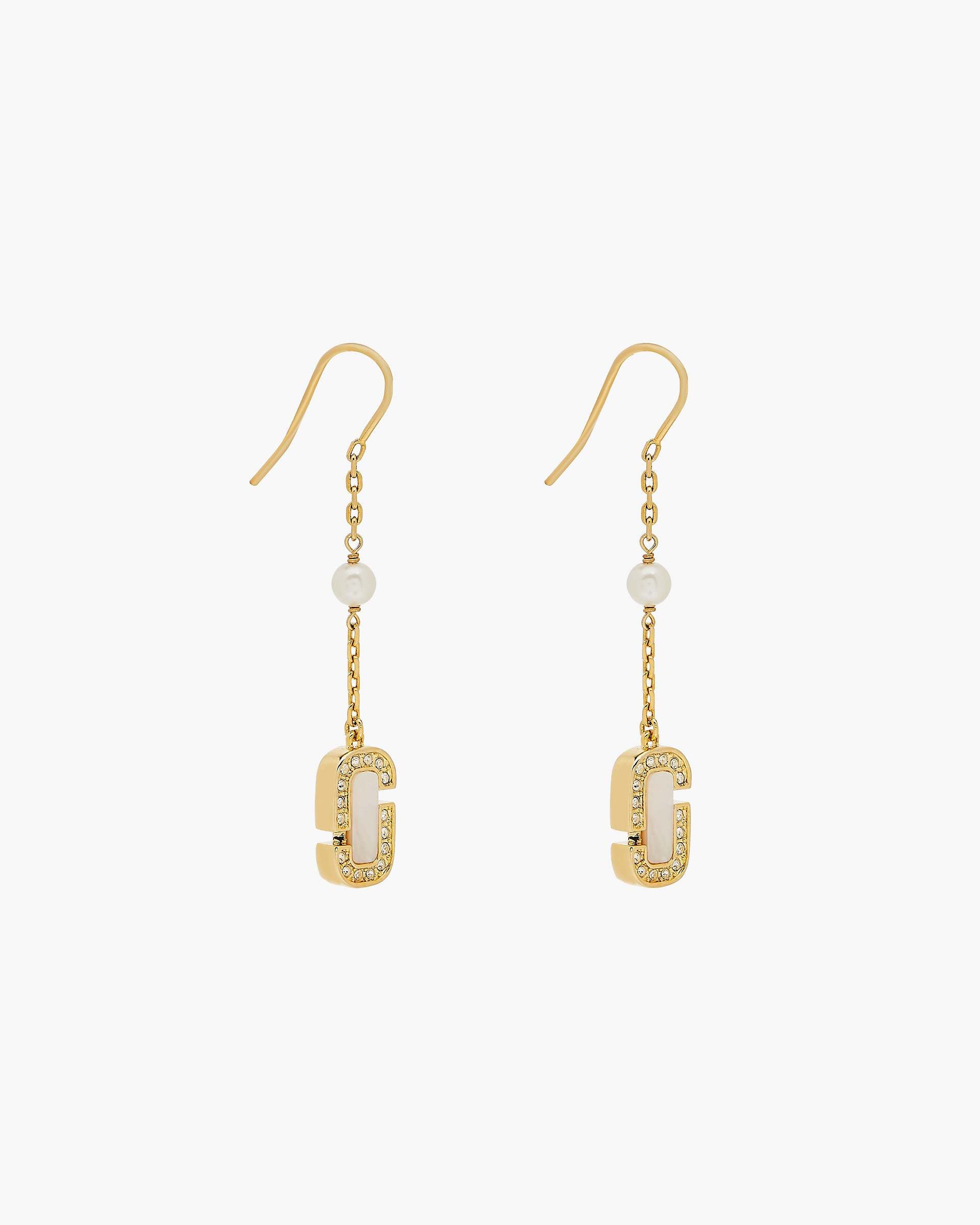 The J Marc Luxe Linear Earrings - Gold/Crystal | Marc Jacobs online