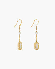 The J Marc Luxe Linear Earrings - Gold/Crystal | Marc Jacobs online