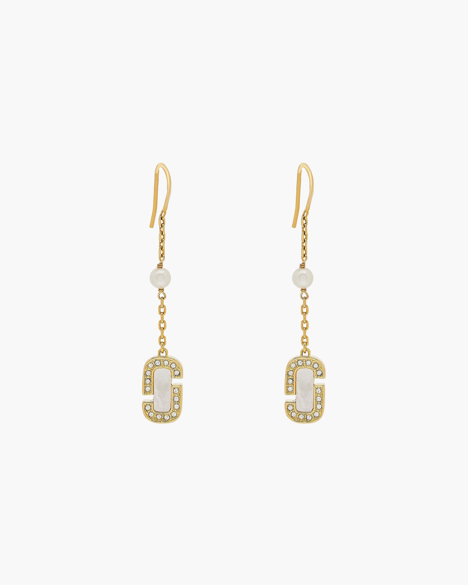The J Marc Luxe Linear Earrings - Gold/Crystal | Marc Jacobs online