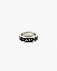 The Marc Jacobs Enamel Ring - Silver/Black | Marc Jacobs sale