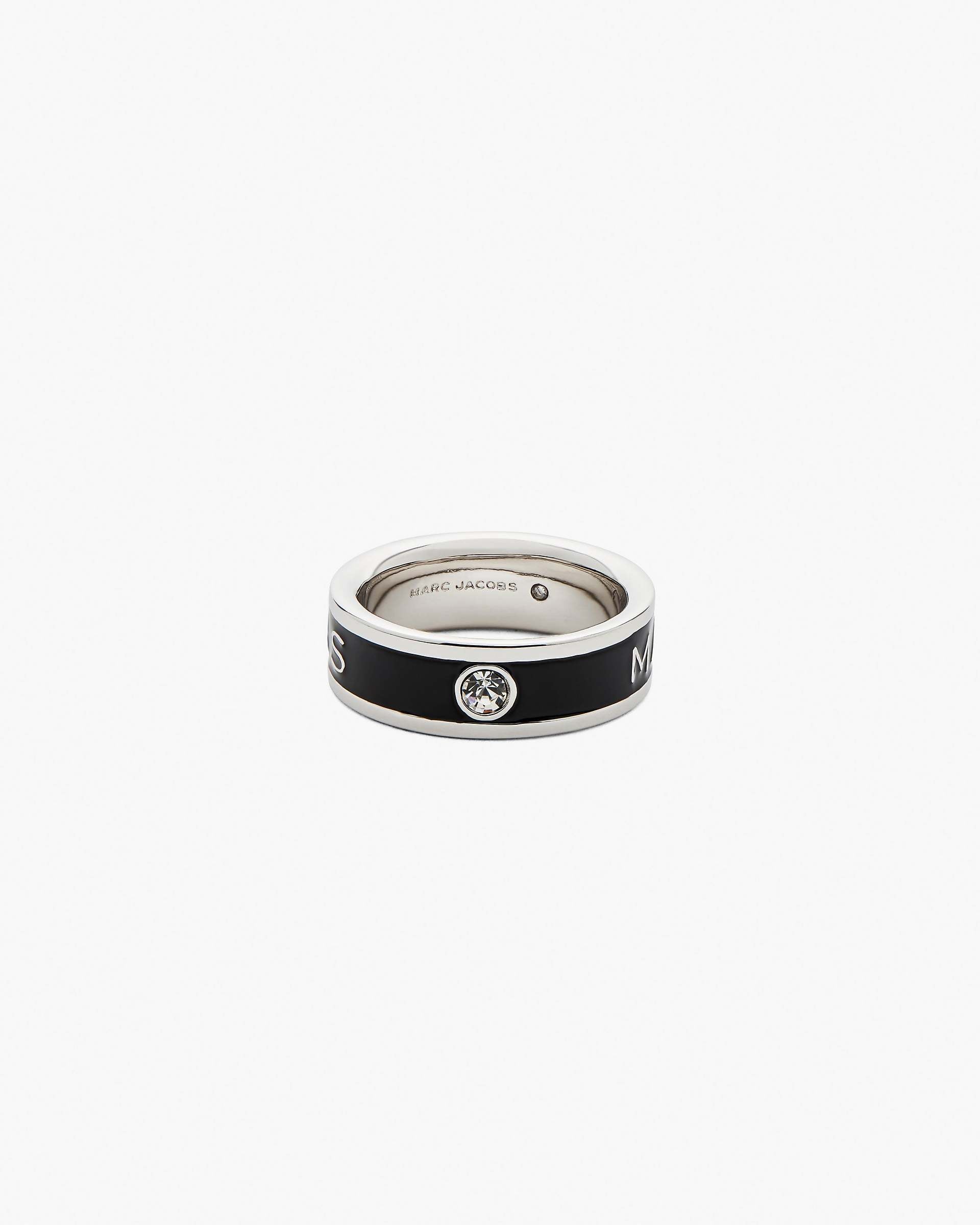 The Marc Jacobs Enamel Ring - Silver/Black | Marc Jacobs sale