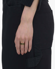 The Marc Jacobs Enamel Ring - Gold/Black | Marc Jacobs for sale