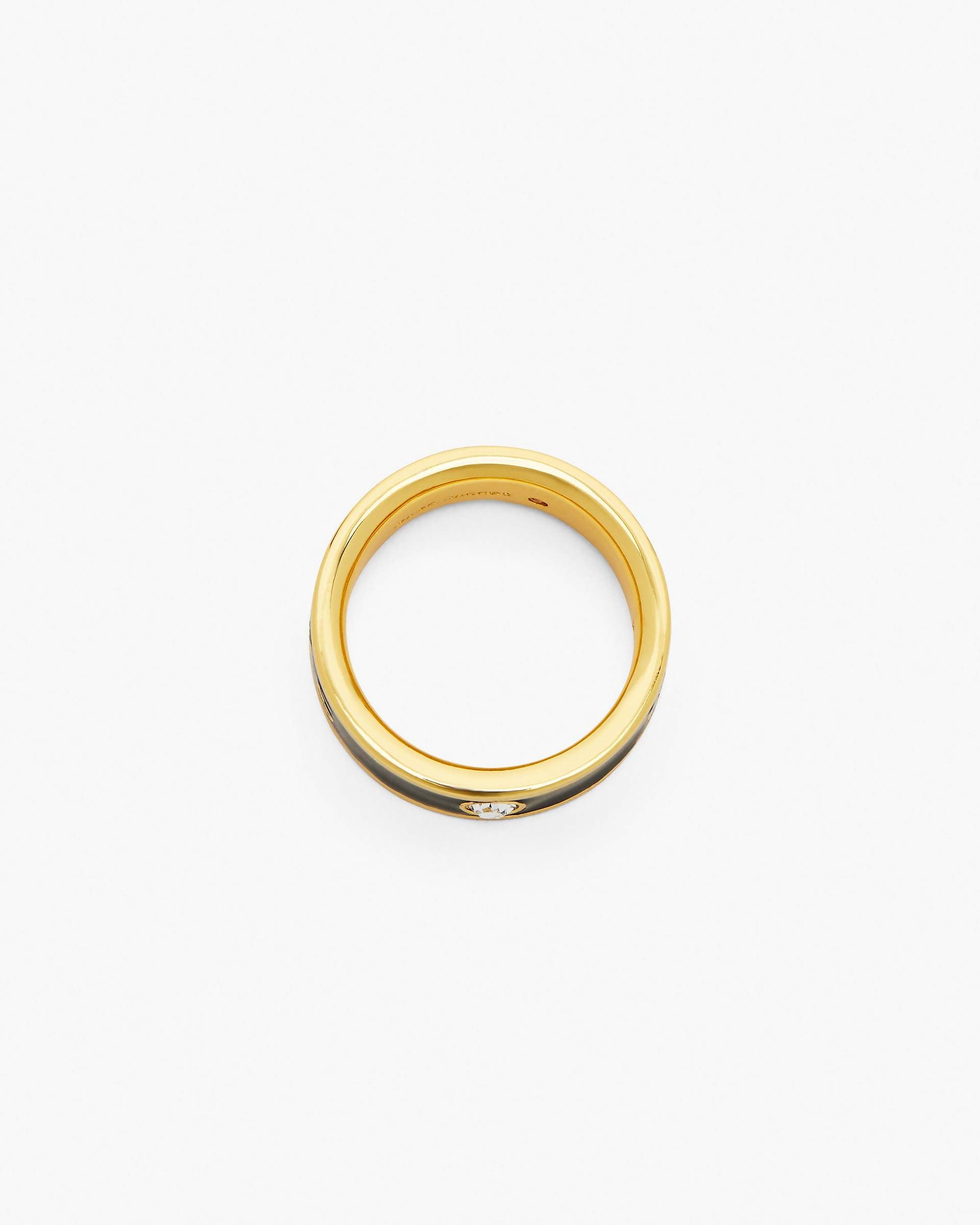The Marc Jacobs Enamel Ring - Gold/Black | Marc Jacobs for sale
