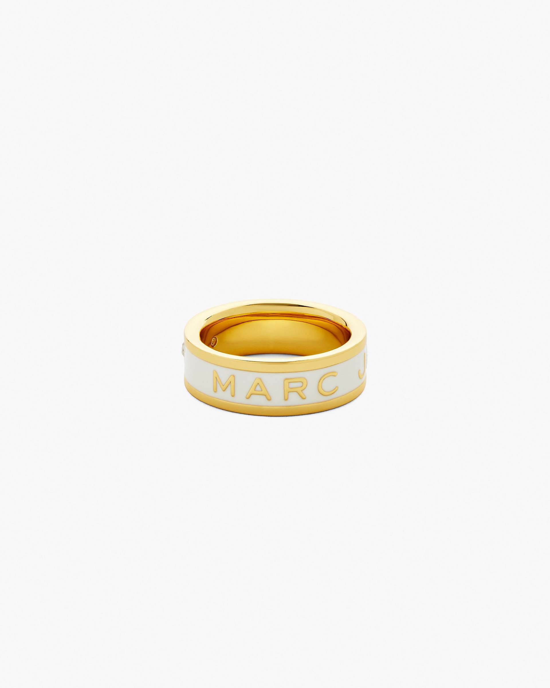 The Marc Jacobs Enamel Ring - Gold/Cream | Marc Jacobs on sale