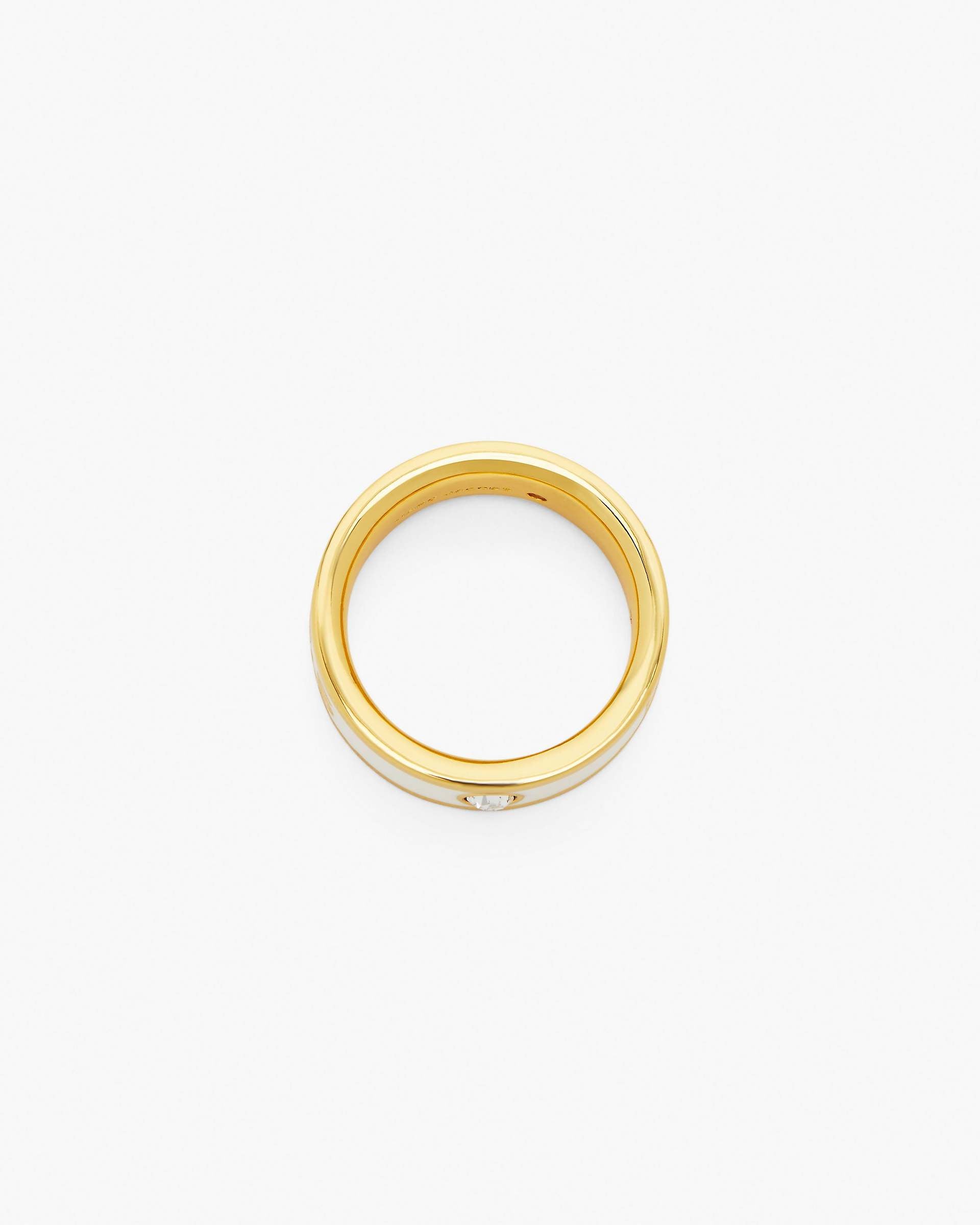 The Marc Jacobs Enamel Ring - Gold/Cream | Marc Jacobs on sale
