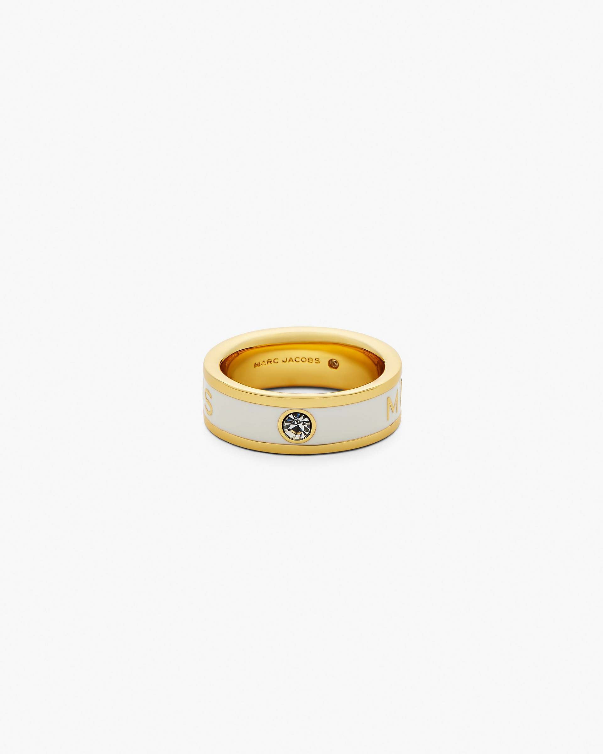 The Marc Jacobs Enamel Ring - Gold/Cream | Marc Jacobs on sale