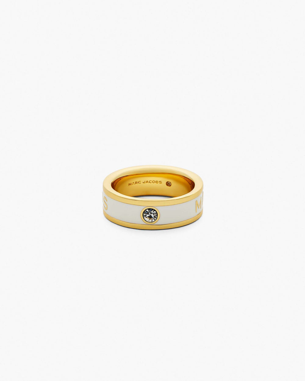The Marc Jacobs Enamel Ring - Gold/Cream | Marc Jacobs on sale