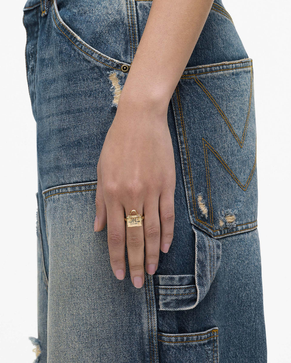The Tote Bag Ring - Light Antique Gold | Marc Jacobs sale