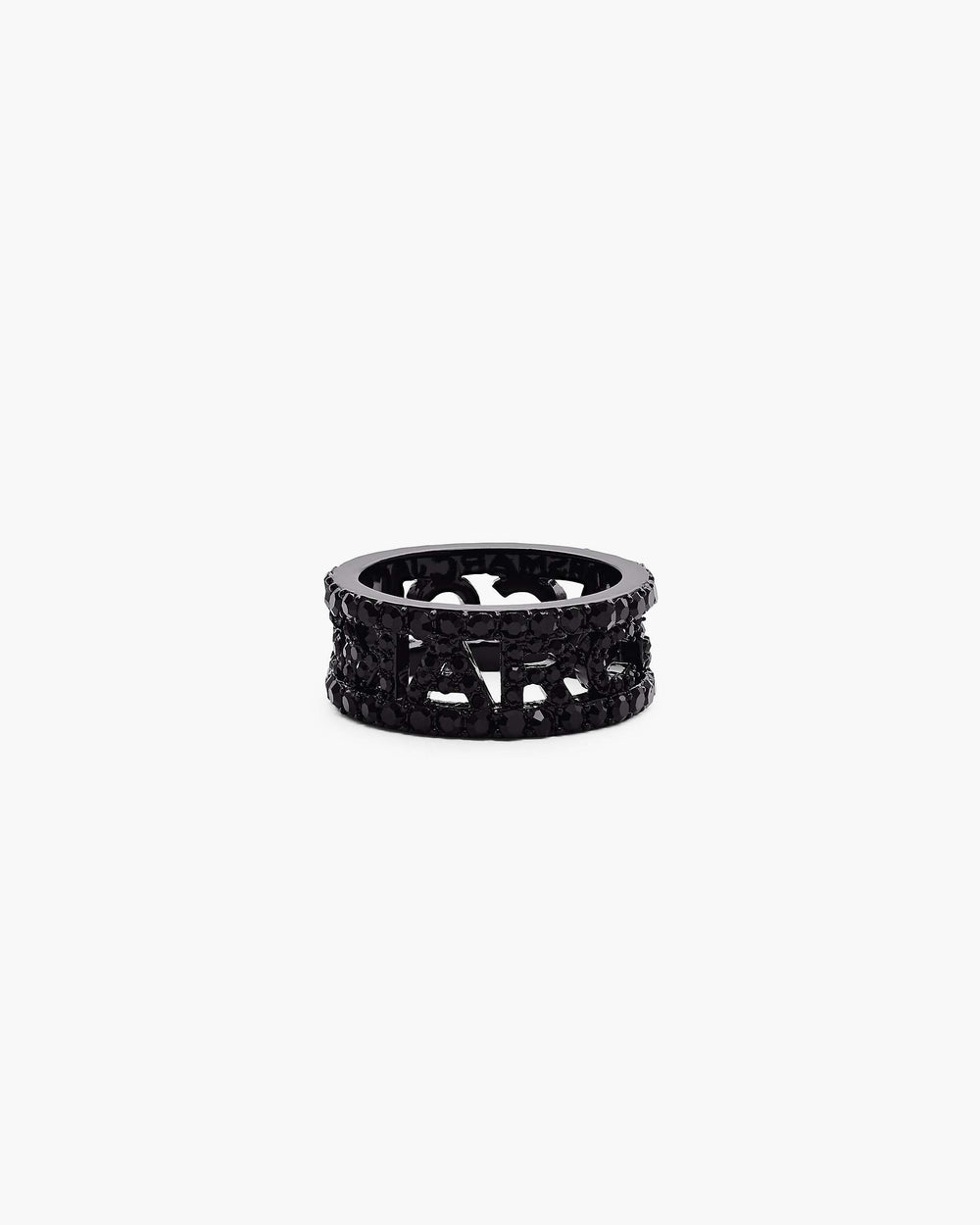 The Monogram Pave Ring - Black/Black Crystal | Marc Jacobs on sale