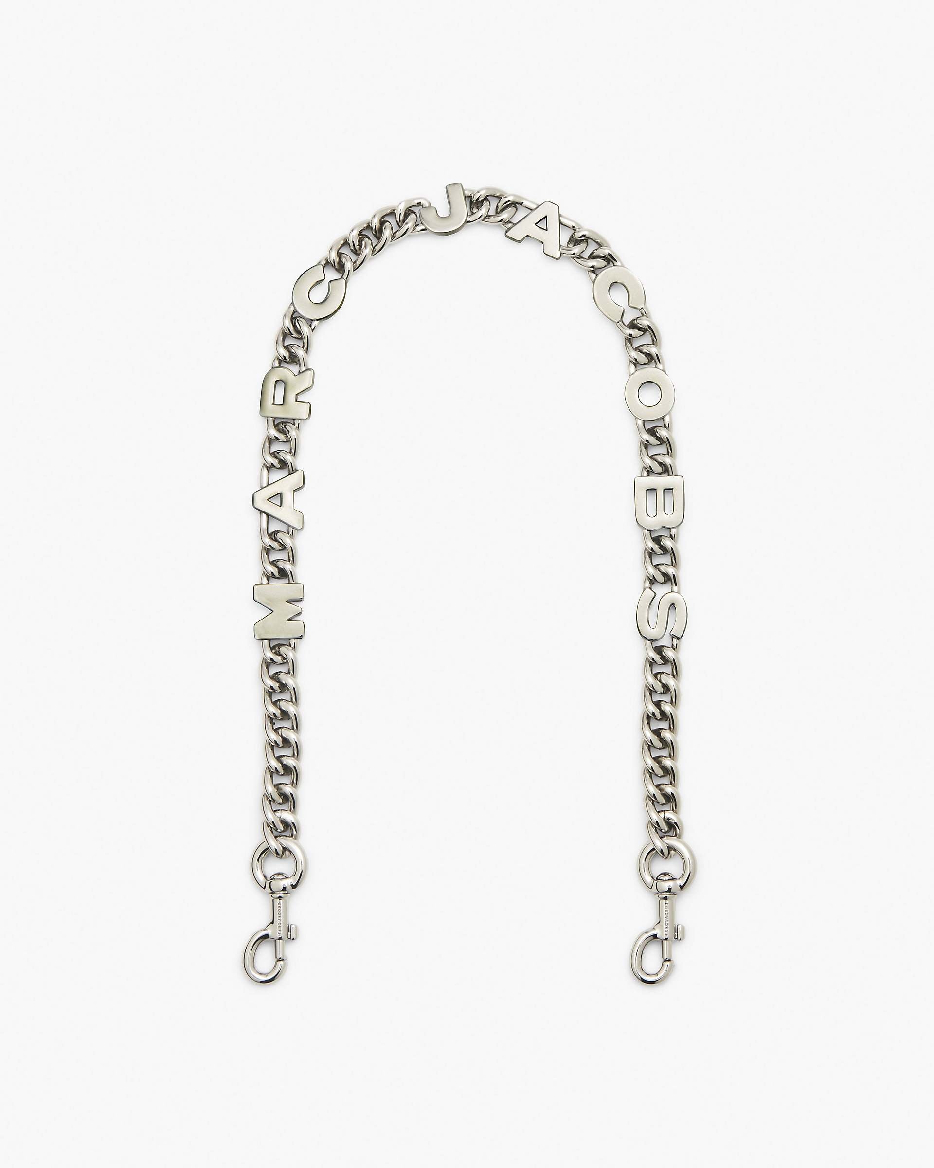 The Logo Chain Shoulder Strap - Nickel | Marc Jacobs online