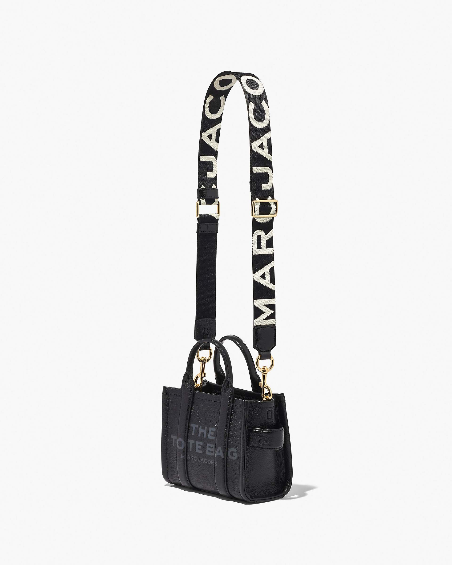 The Thin Logo Webbing Strap - Black/White | Marc Jacobs discount