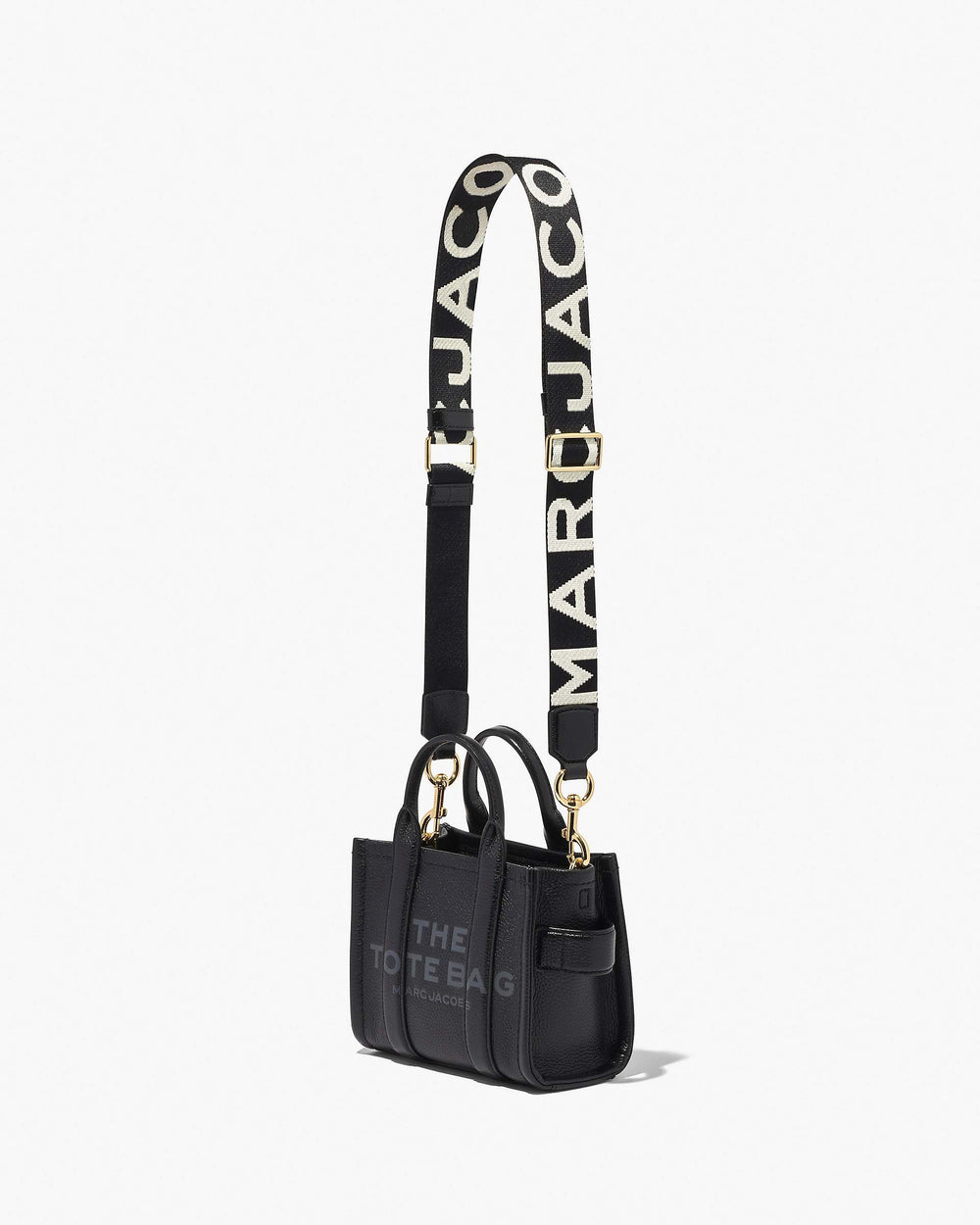 The Thin Logo Webbing Strap - Black/White | Marc Jacobs discount