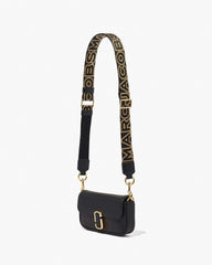 The Thin Outline Logo Webbing Strap - Black/Gold | Marc Jacobs on sale