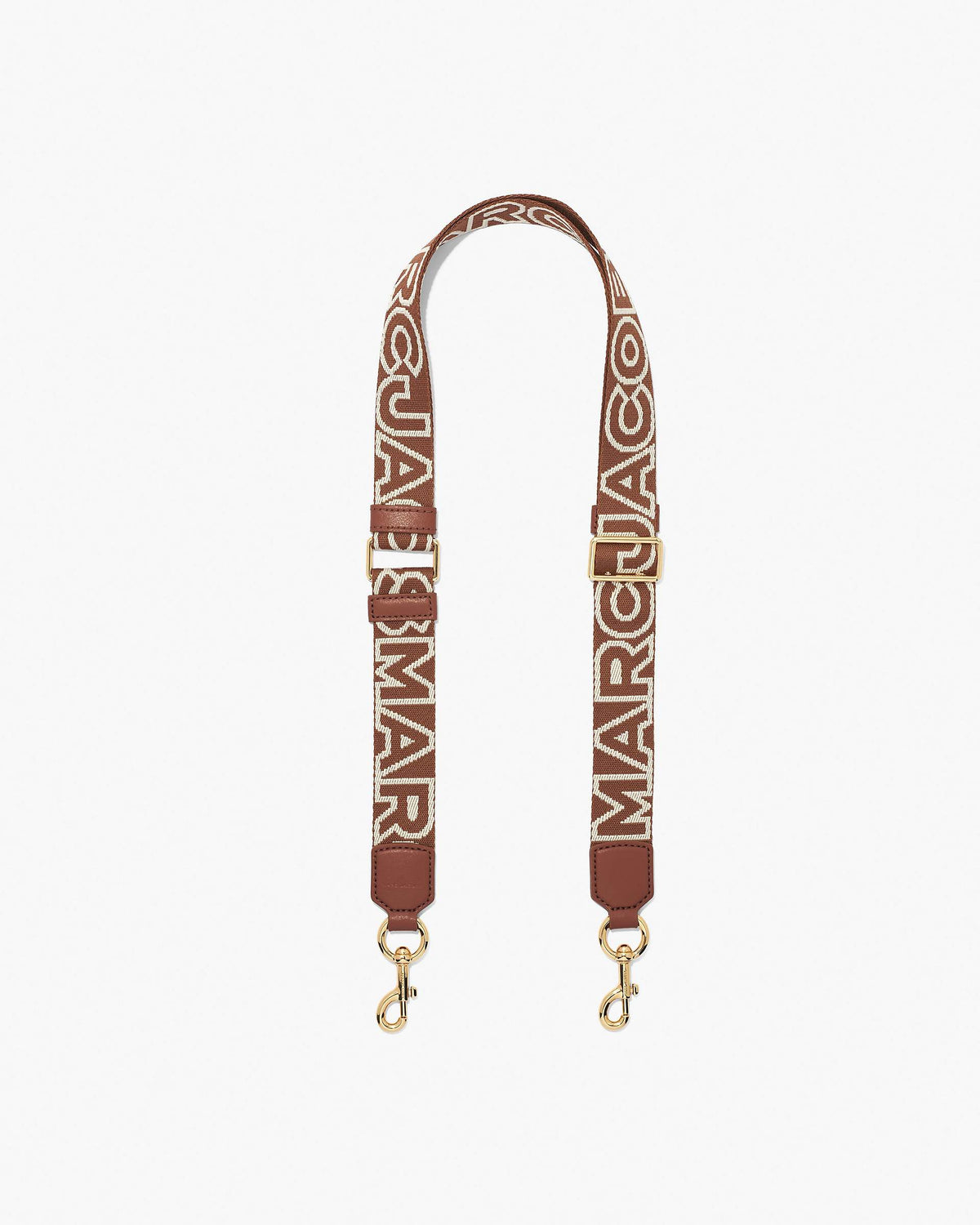 The Thin Outline Logo Webbing Strap - Argan Oil Multi | Marc Jacobs online