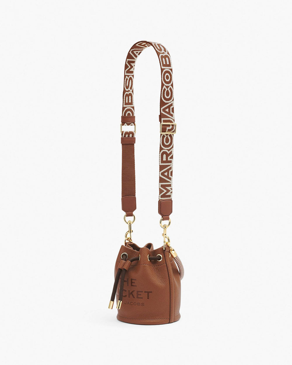 The Thin Outline Logo Webbing Strap - Argan Oil Multi | Marc Jacobs online