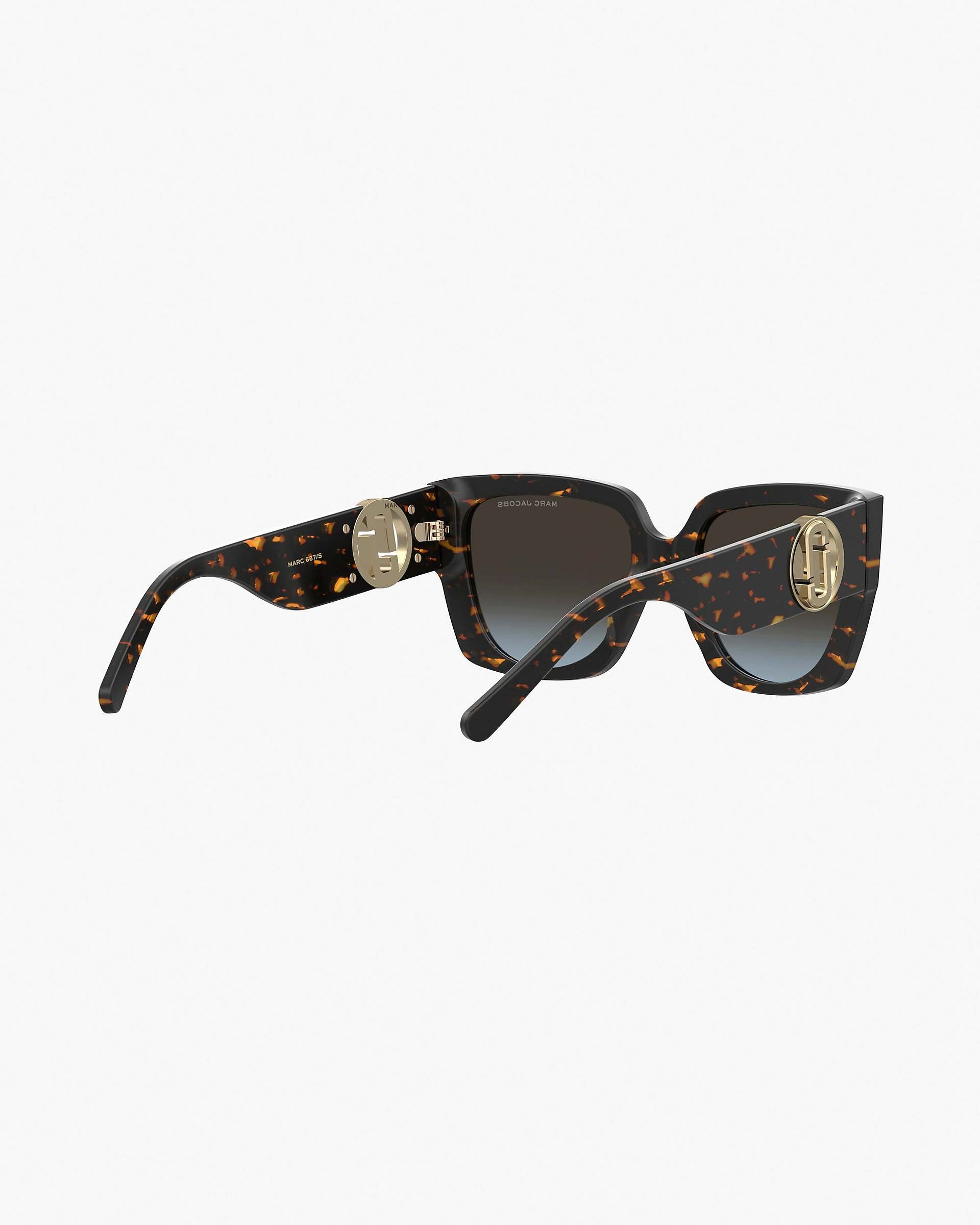 The J Marc Square Cutout Sunglasses - Havana | Marc Jacobs for sale