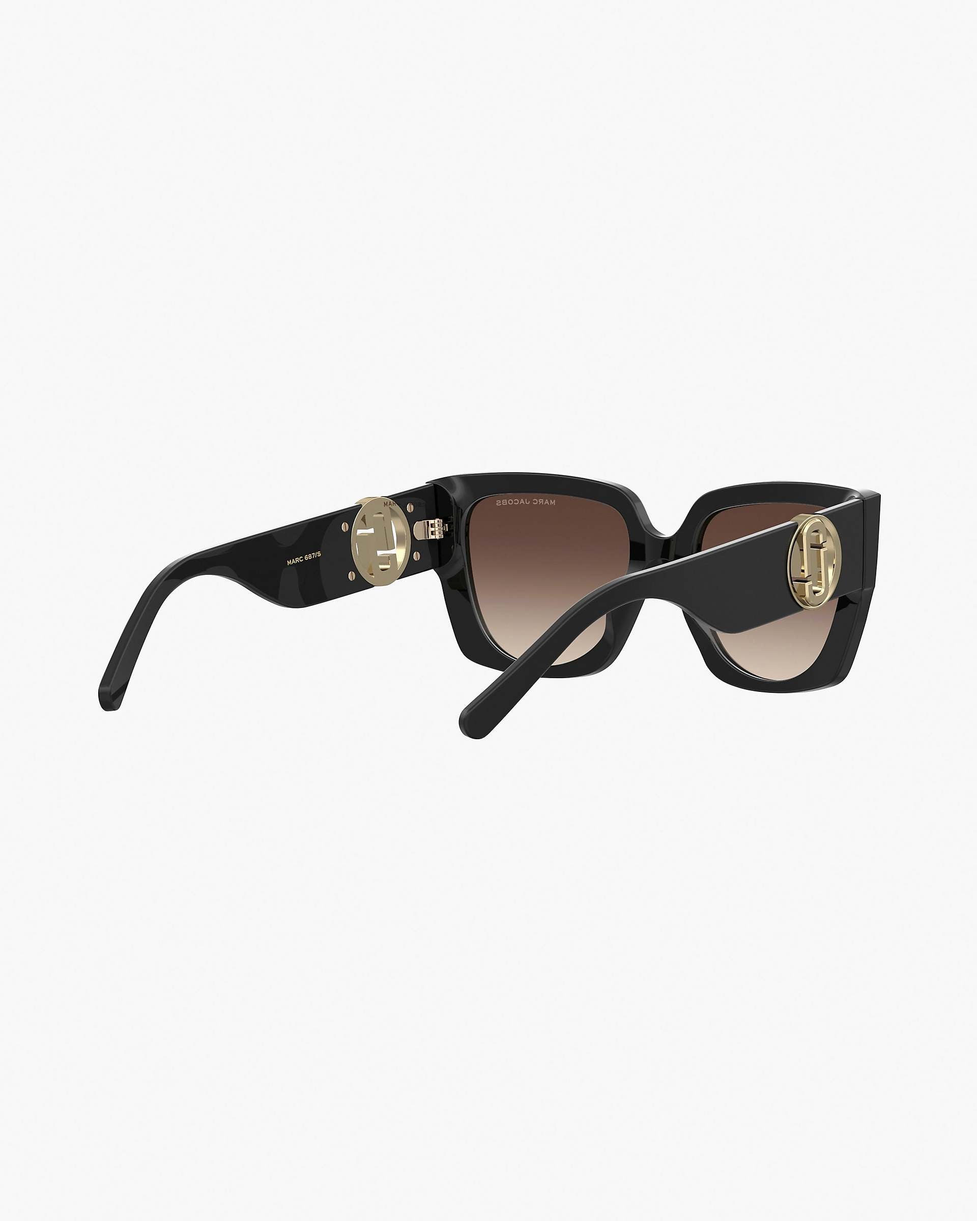 The J Marc Square Cutout Sunglasses - Black | Marc Jacobs on sale