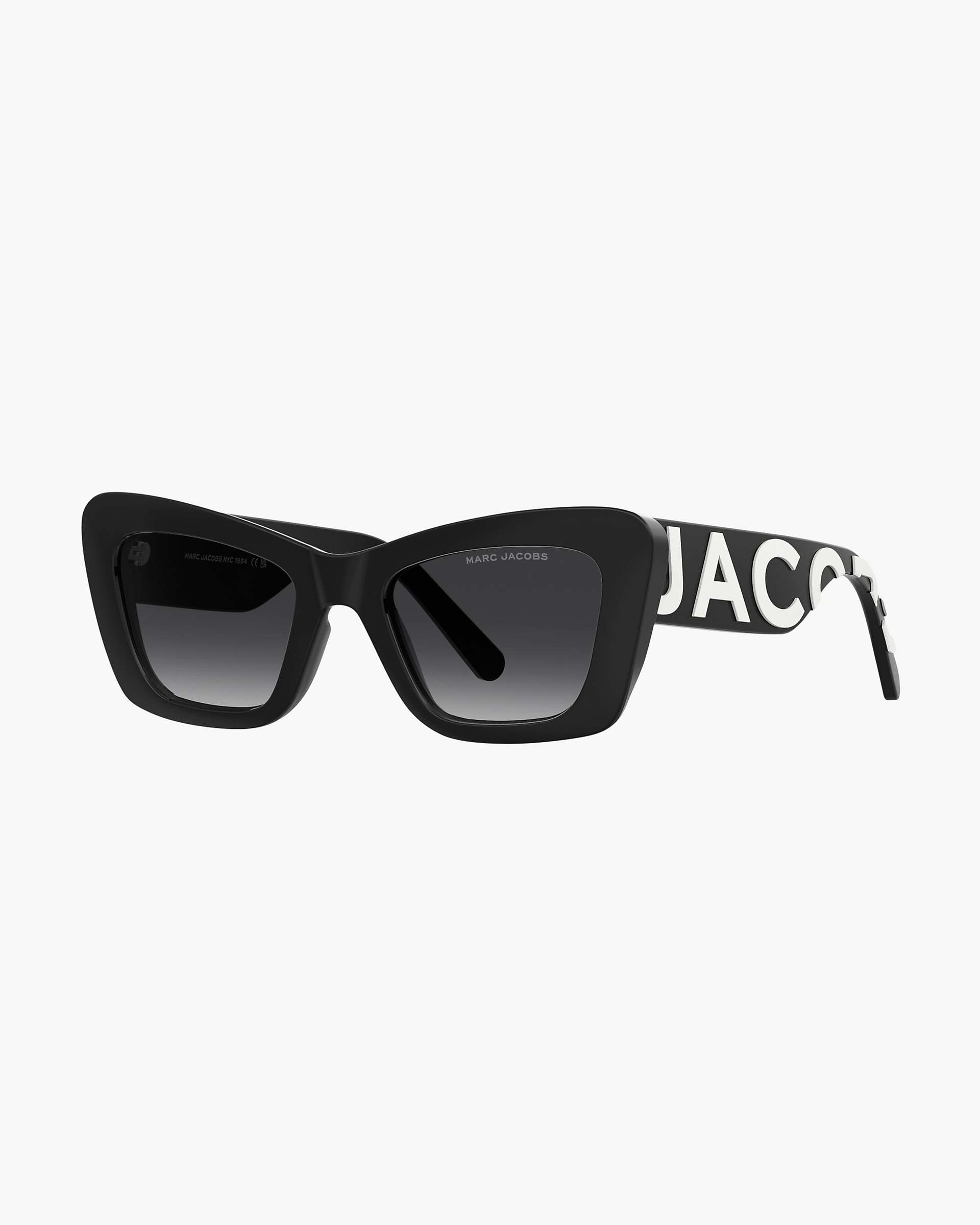 The Bold Logo Cat Eye Sunglasses - Black/White | Marc Jacobs US