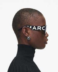 The Marc Jacobs Bold Logo Square Sunglasses - Black/White | Marc Jacobs discount
