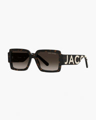 The Marc Jacobs Bold Logo Square Sunglasses - Havana | Marc Jacobs online