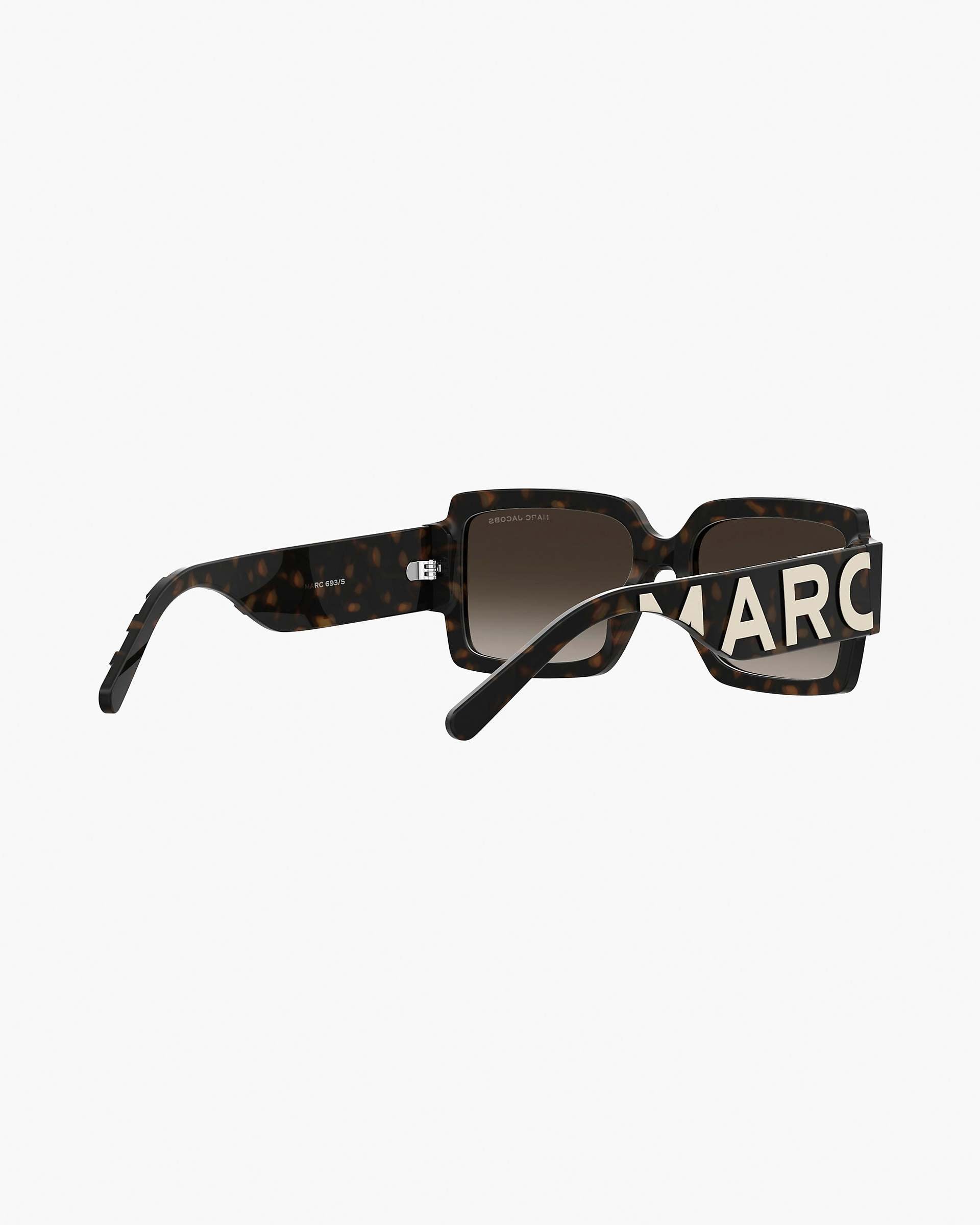 The Marc Jacobs Bold Logo Square Sunglasses - Havana | Marc Jacobs online