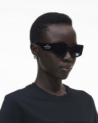 The Square Cat Eye Sunglasses - Black | Marc Jacobs on sale