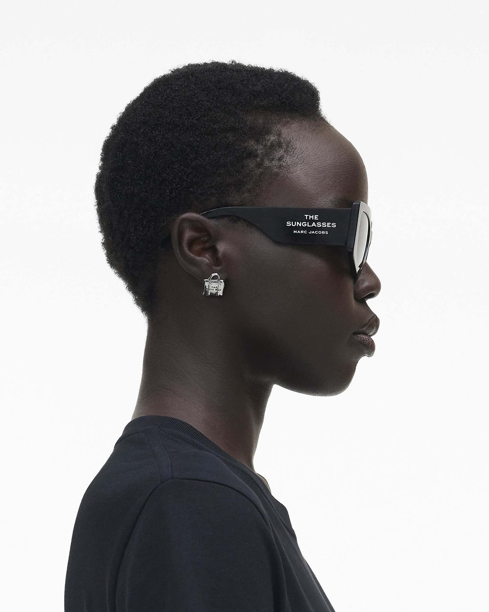 The Square Cat Eye Sunglasses - Black | Marc Jacobs on sale