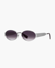 The Classic Logo Round Sunglasses - Silver | Marc Jacobs on sale