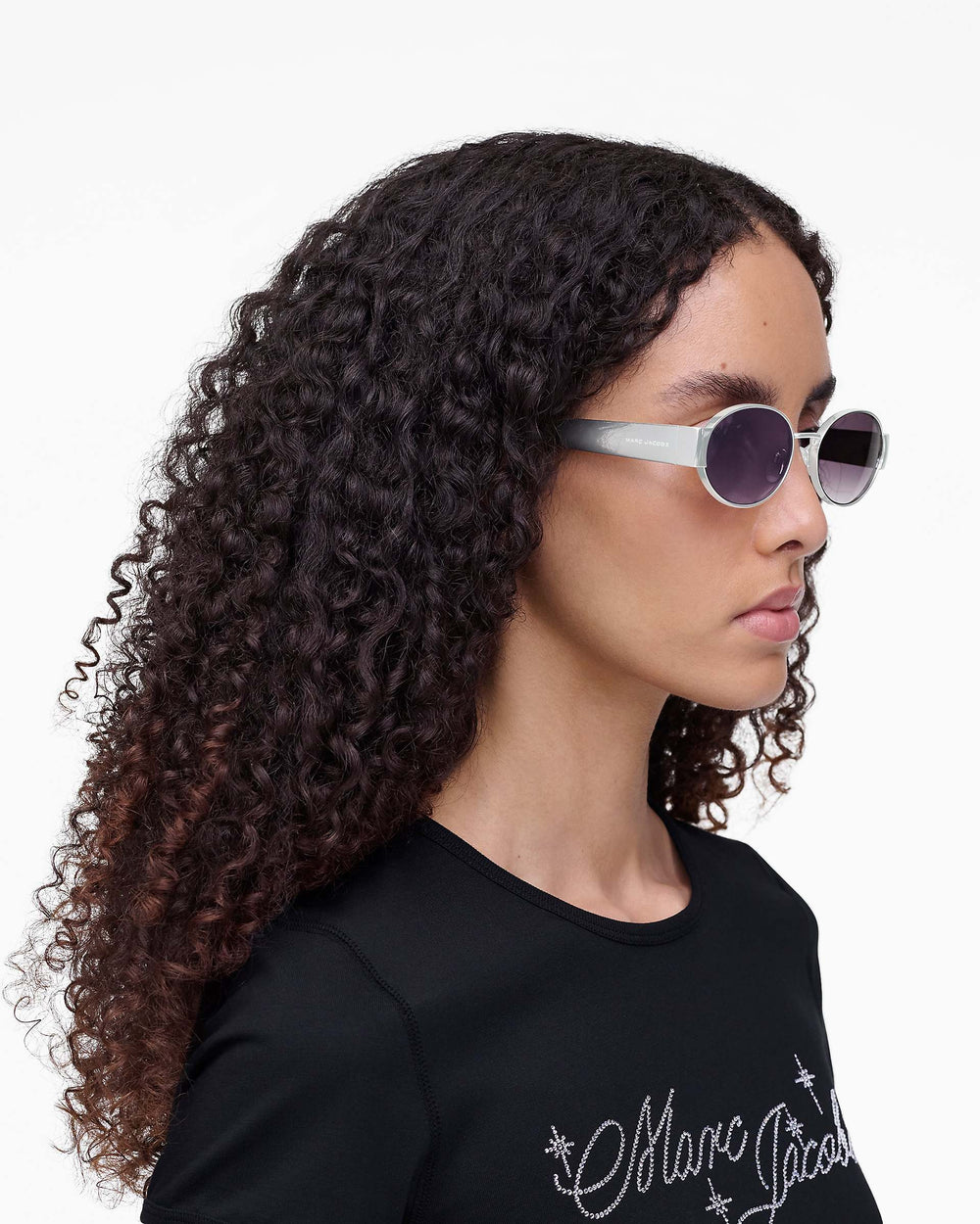 The Classic Logo Round Sunglasses - Silver | Marc Jacobs on sale