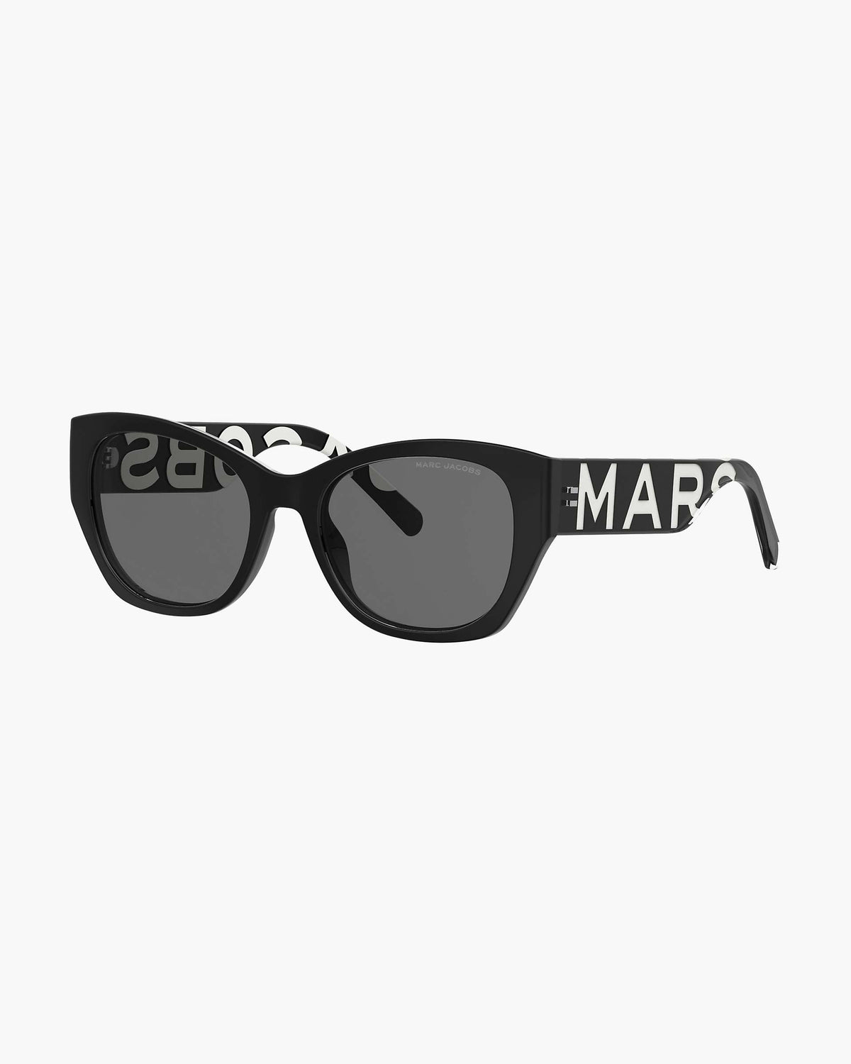 The Bold Logo Square Cat Eye Sunglasses - Black/White | Marc Jacobs online