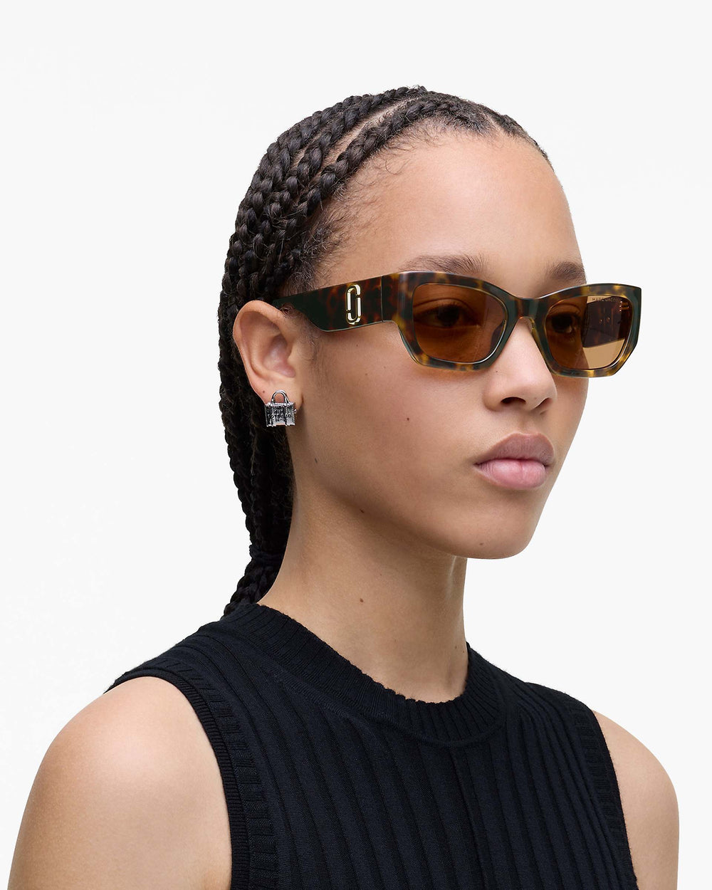 The J Marc Square Cat Eye Sunglasses - Havana | Marc Jacobs online