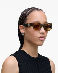 The J Marc Square Cat Eye Sunglasses - Havana | Marc Jacobs online