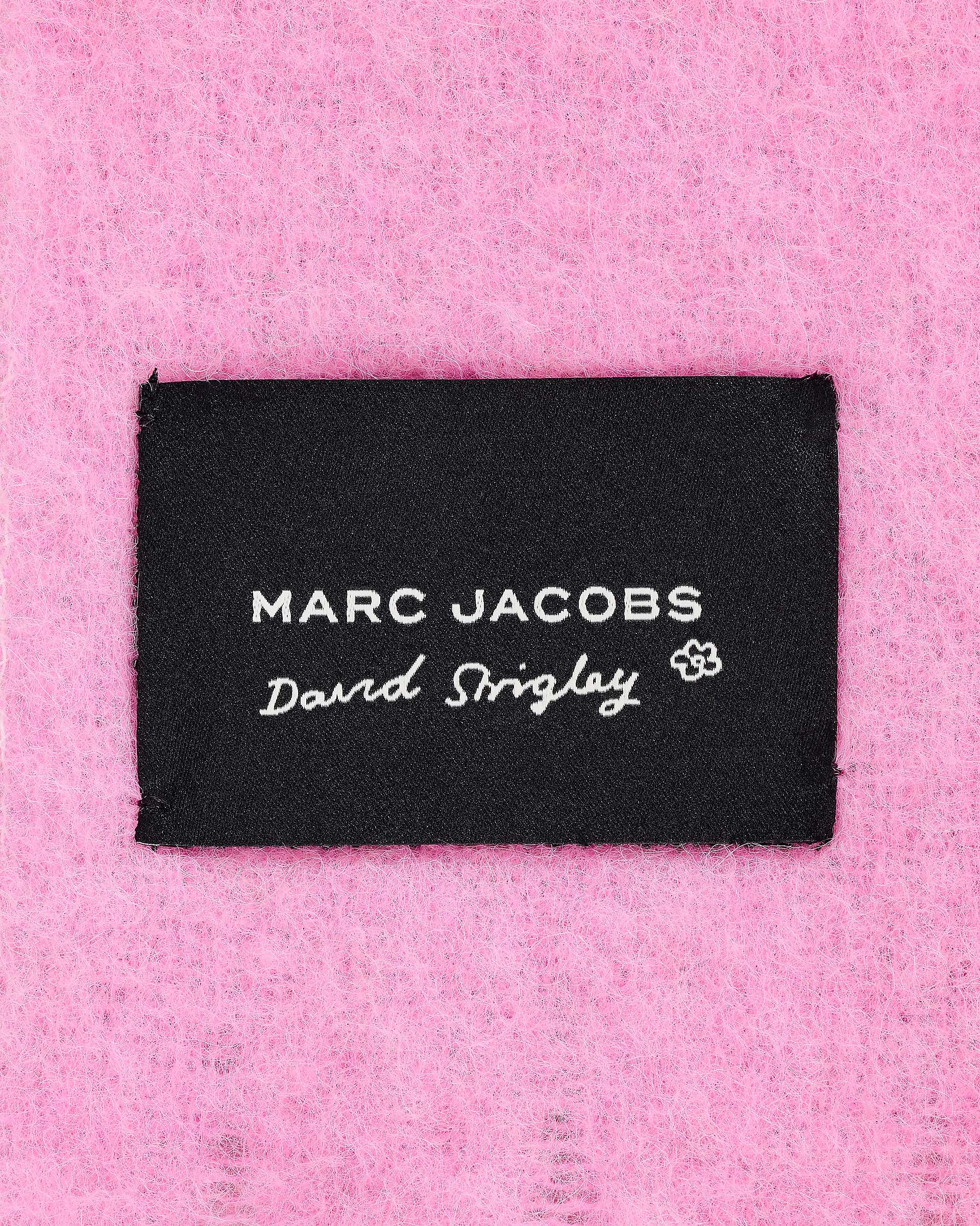 David Shrigley X Marc Jacobs Oh Rose Wool Scarf - Pink Multi | Marc Jacobs US