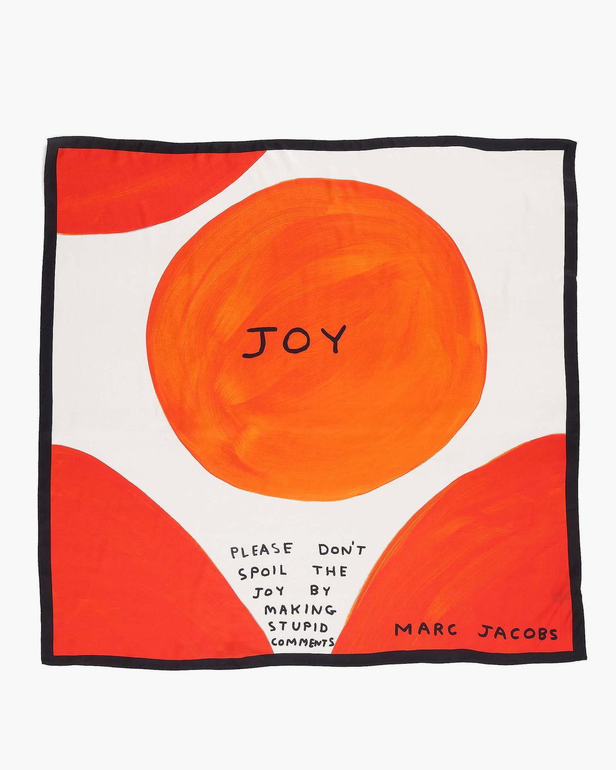David Shrigley X Marc Jacobs Joy Silk Scarf - Orange Multi | Marc Jacobs on sale