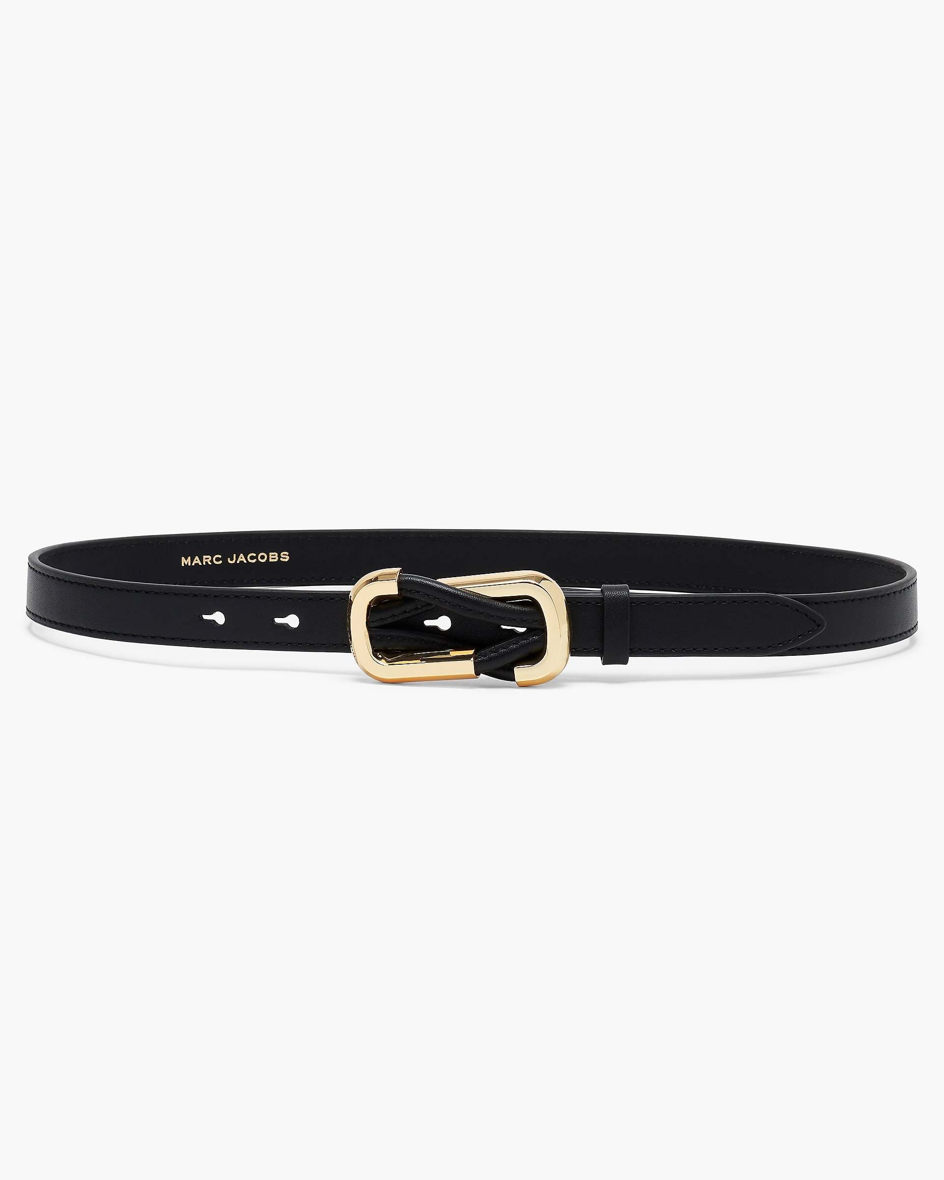 The Dual Belt - Black/Gold | Marc Jacobs discount