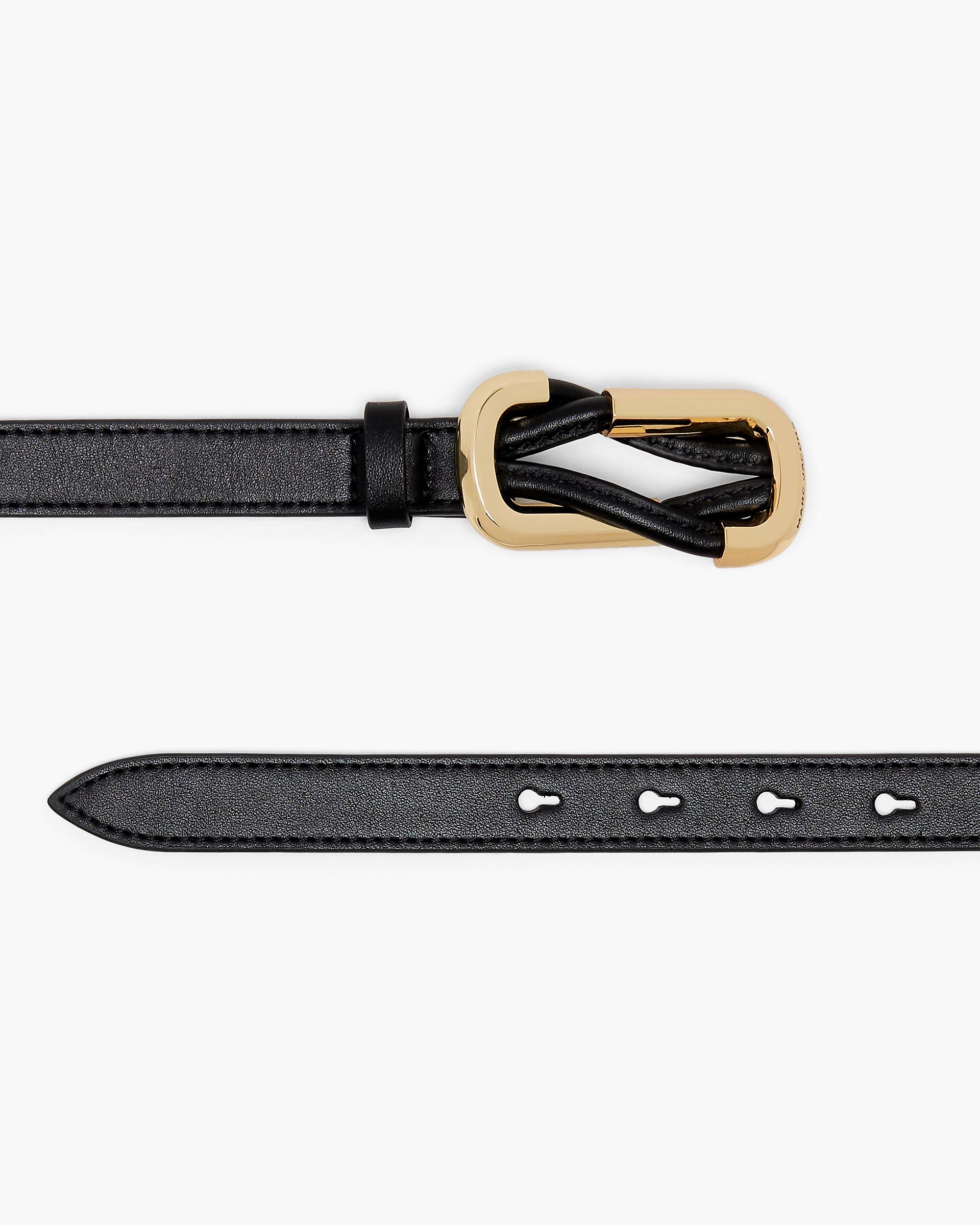 The Dual Belt - Black/Gold | Marc Jacobs discount