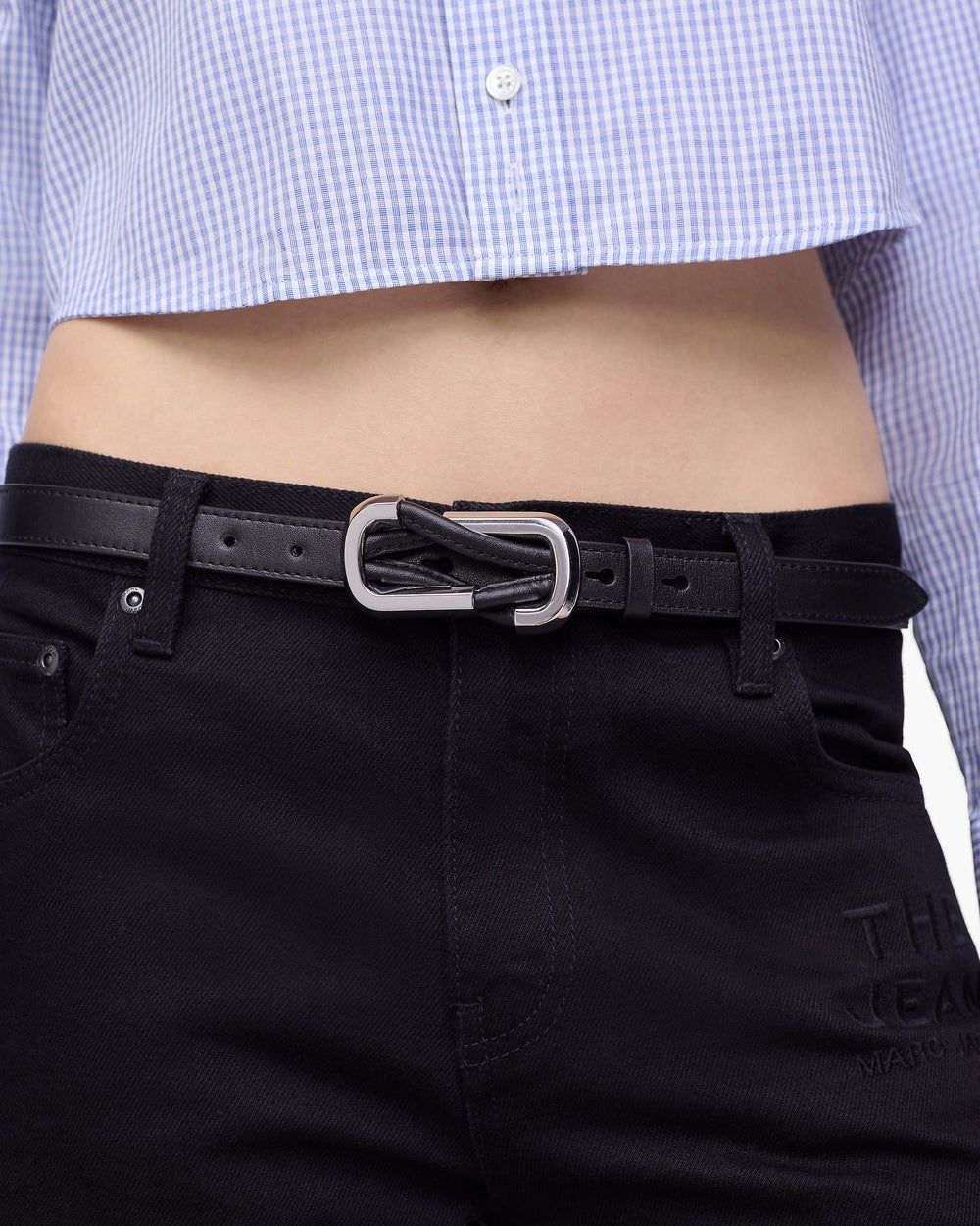 The Dual Belt - Black/Silver | Marc Jacobs online