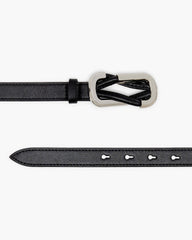 The Dual Belt - Black/Silver | Marc Jacobs online