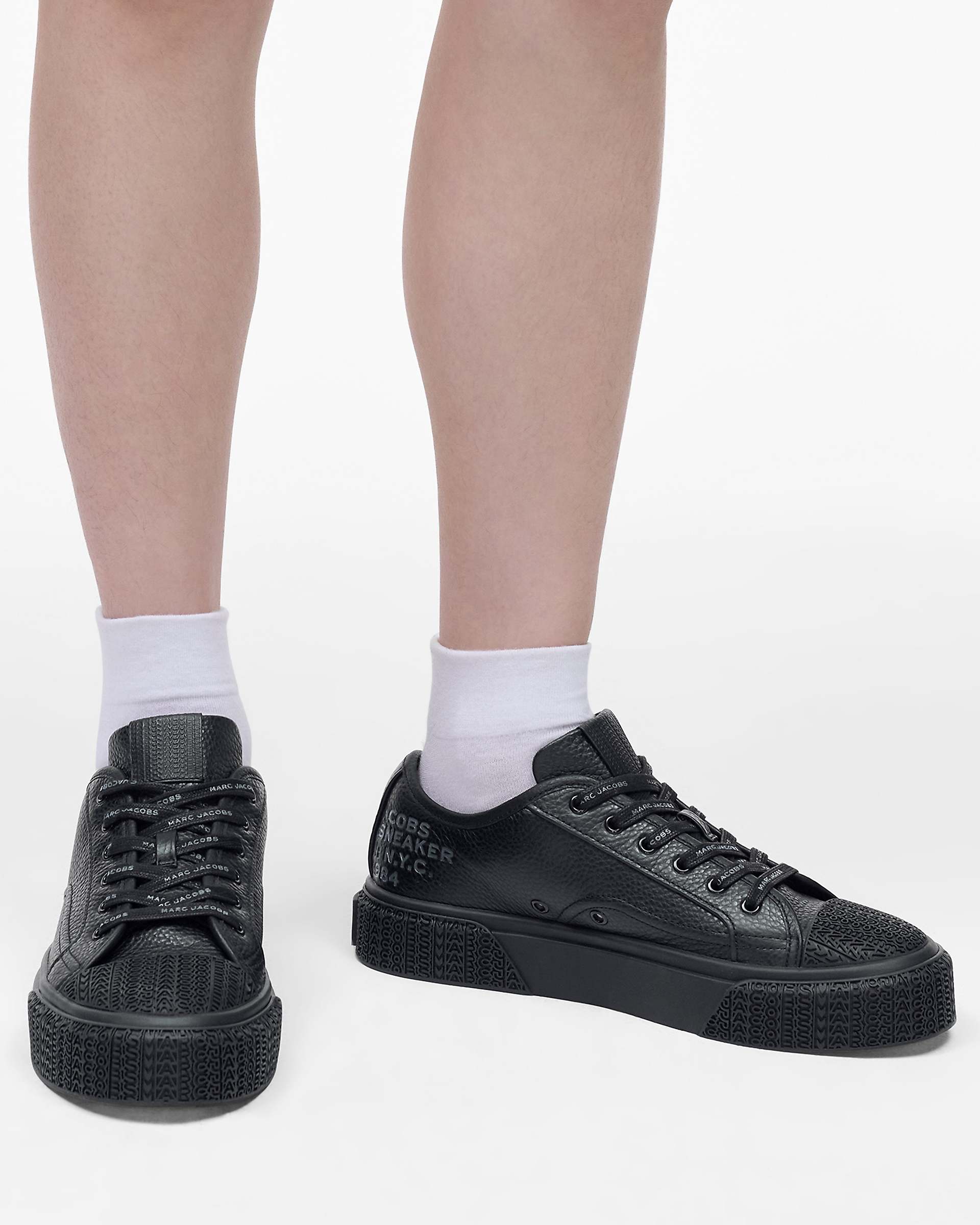 The Leather Sneaker - Black | Marc Jacobs US