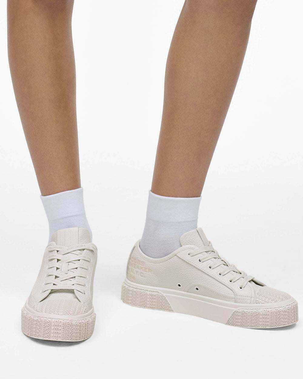 The Leather Sneaker - Cotton White | Marc Jacobs online
