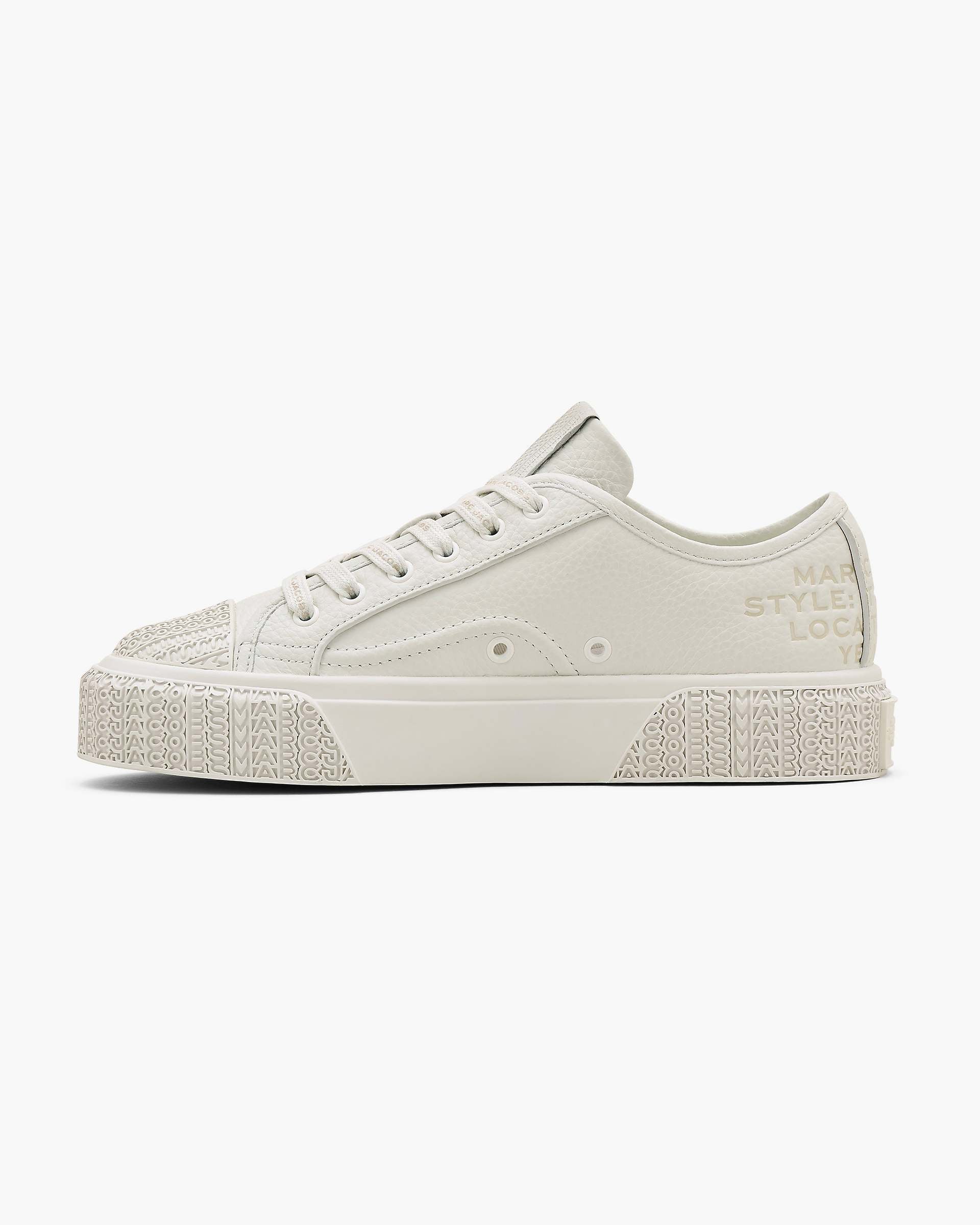 The Leather Sneaker - Cotton White | Marc Jacobs online