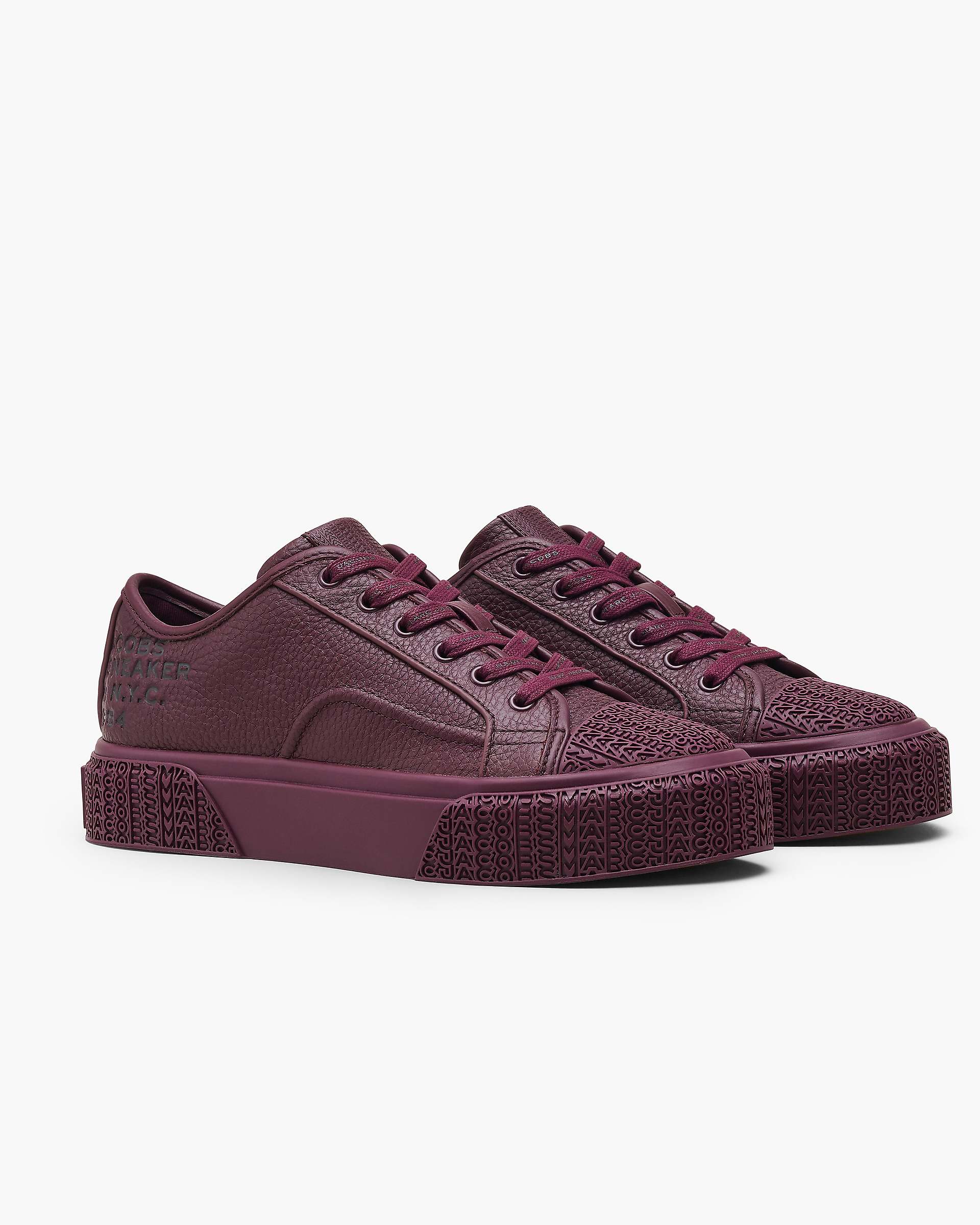 The Leather Sneaker - Dark Plum | Marc Jacobs discount